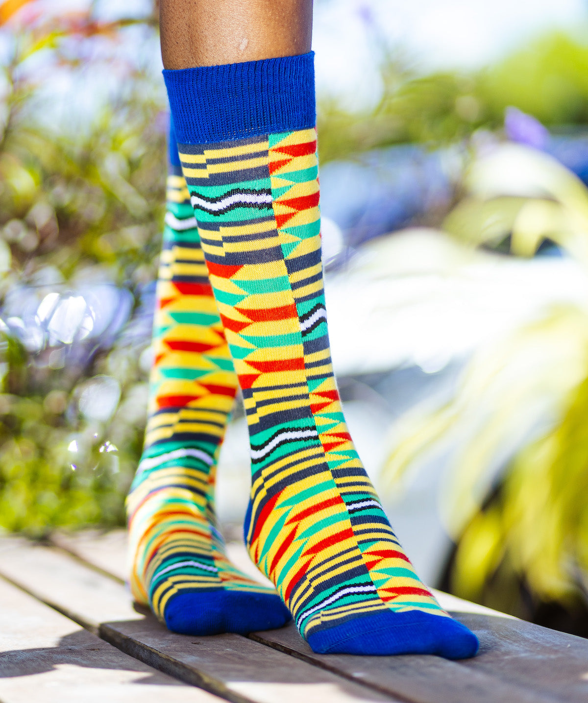 Premium Quality African Kente Cloth Socks for Dress or Casual