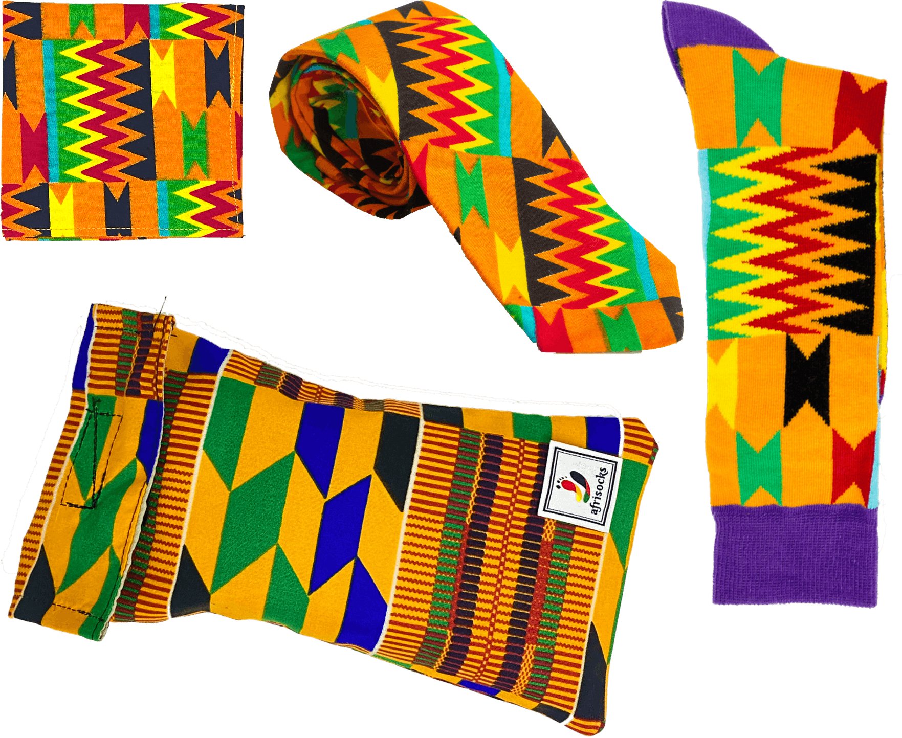 Boga Neck Tie, Socks, Pocket Square set