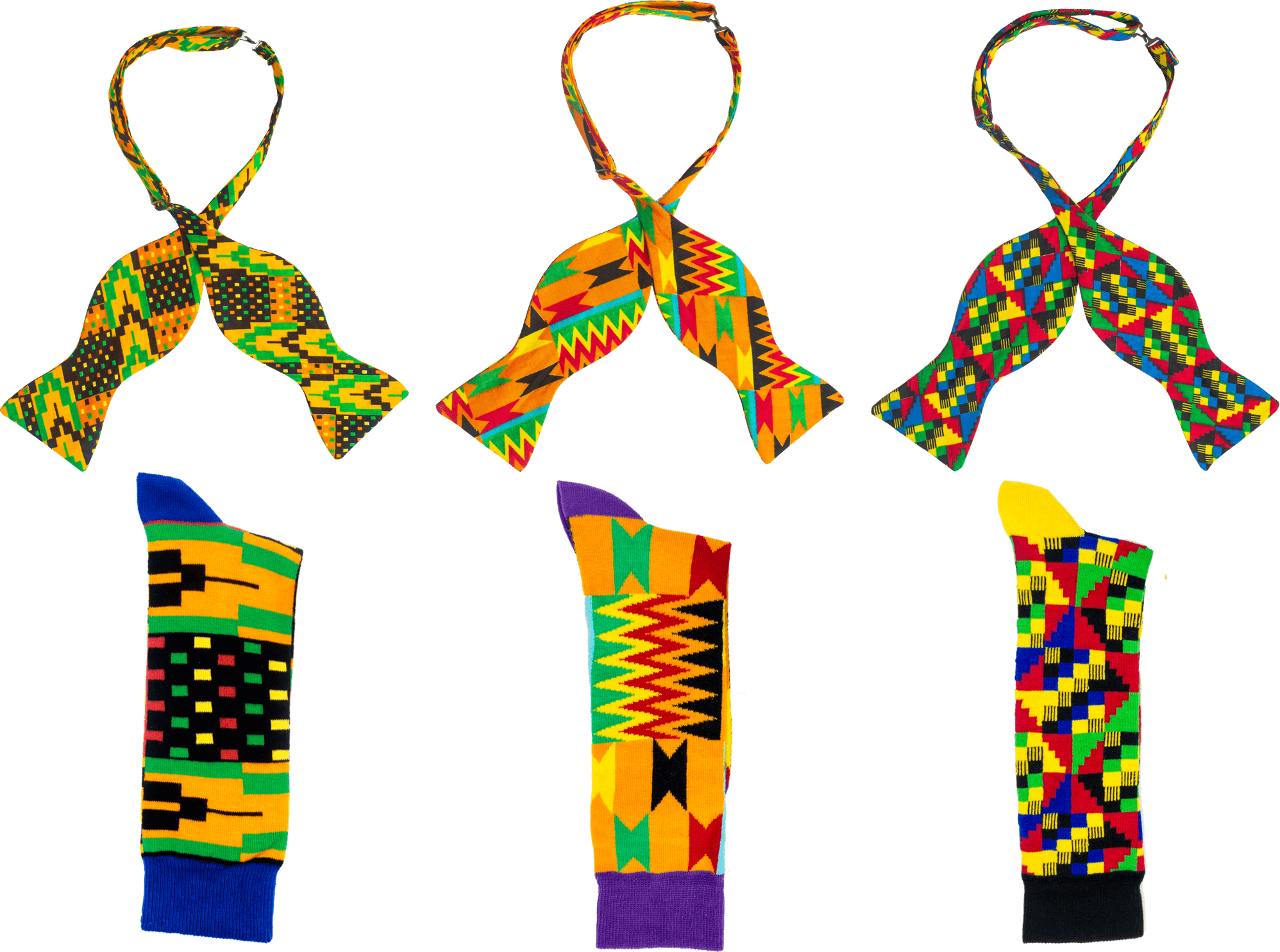 3 Bowtie & 3 Sock Set