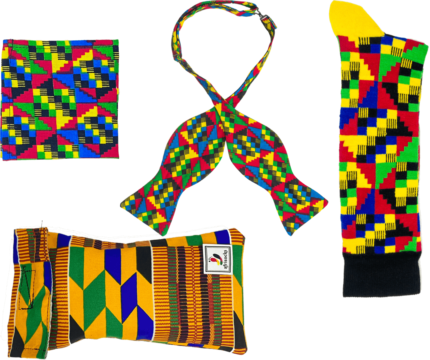 Dumsor Bow Tie, Socks, Pocket Square set