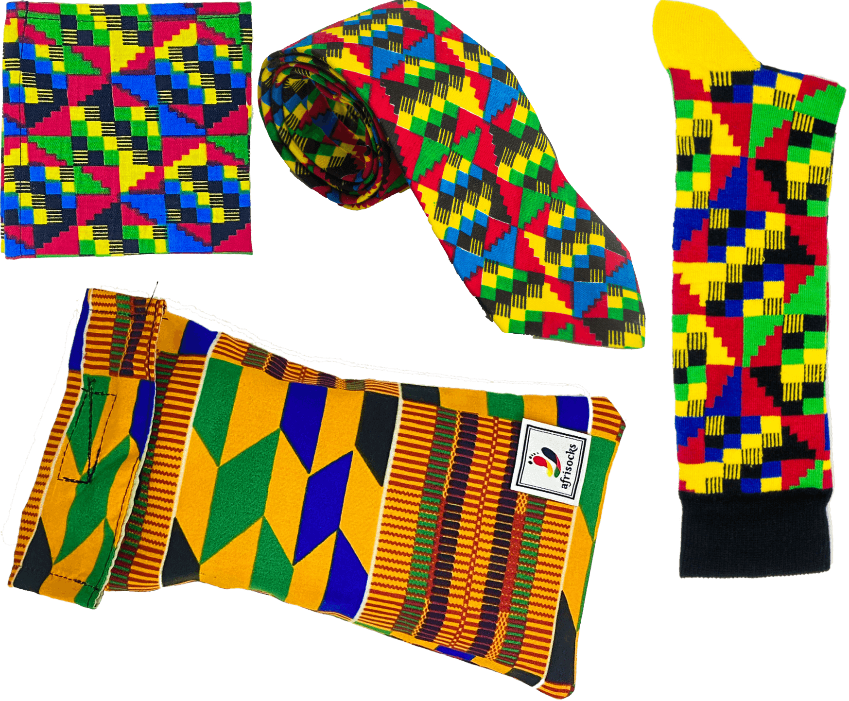 Dumsor Neck Tie, Socks, Pocket Square set