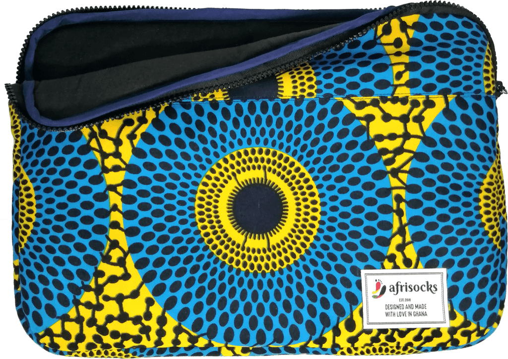 Protect your laptop with kitenge made laptop sleeve bag