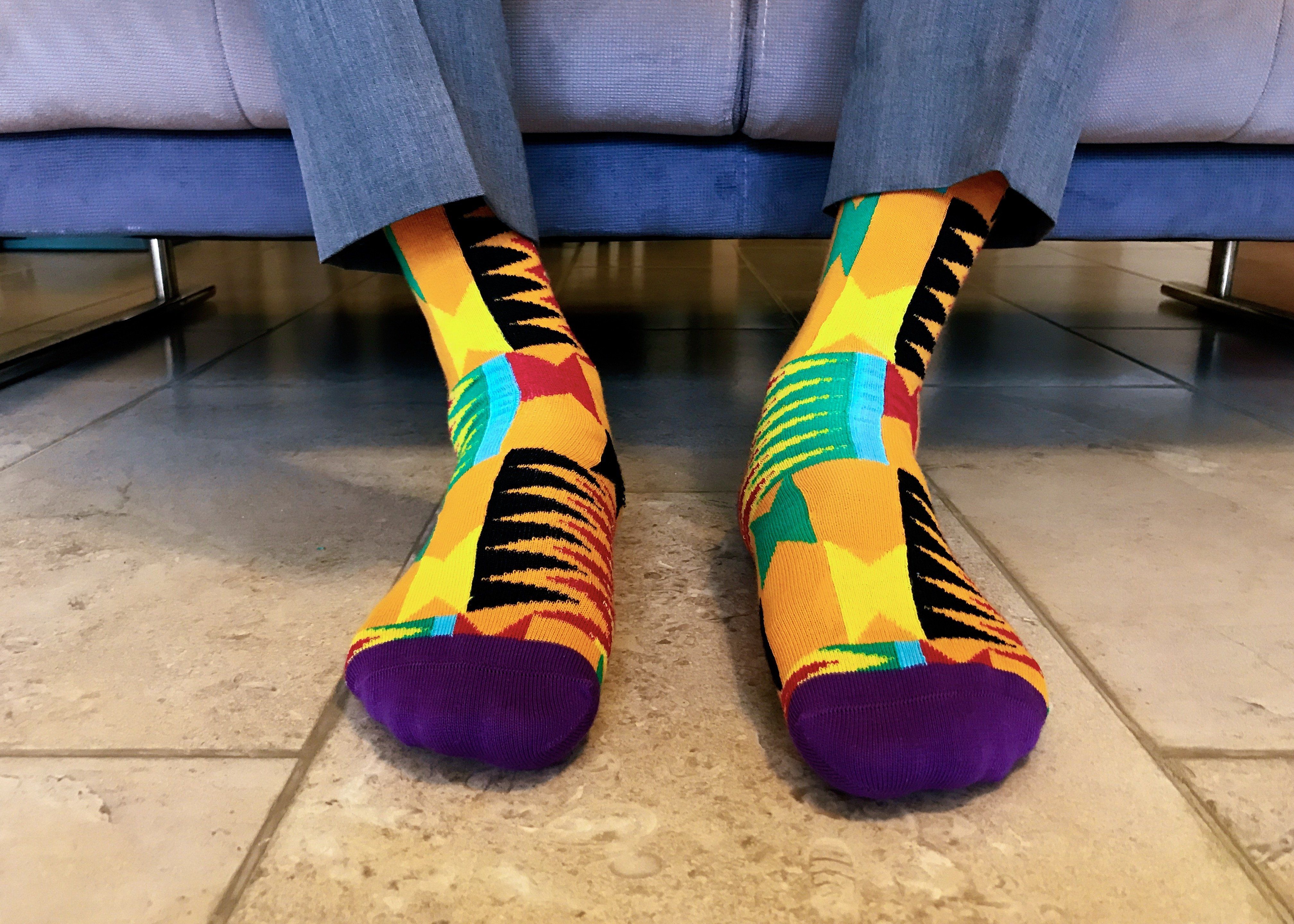 kente socks boga model