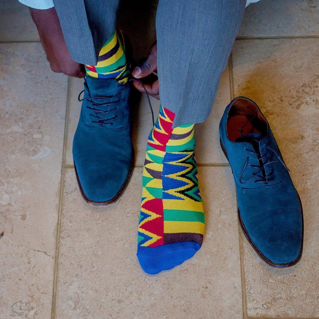 African Kente socks kubolor 