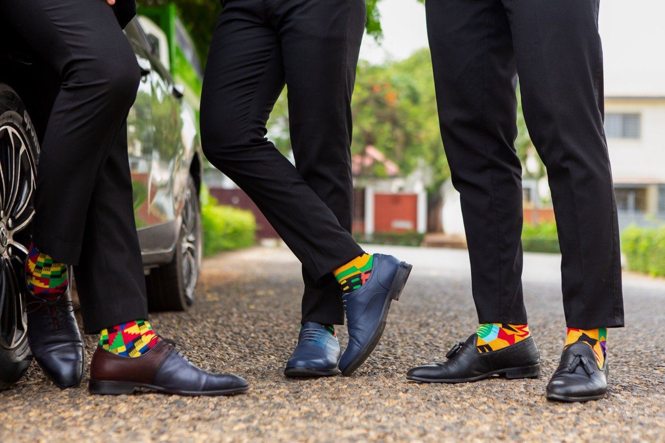 socks with ties on them